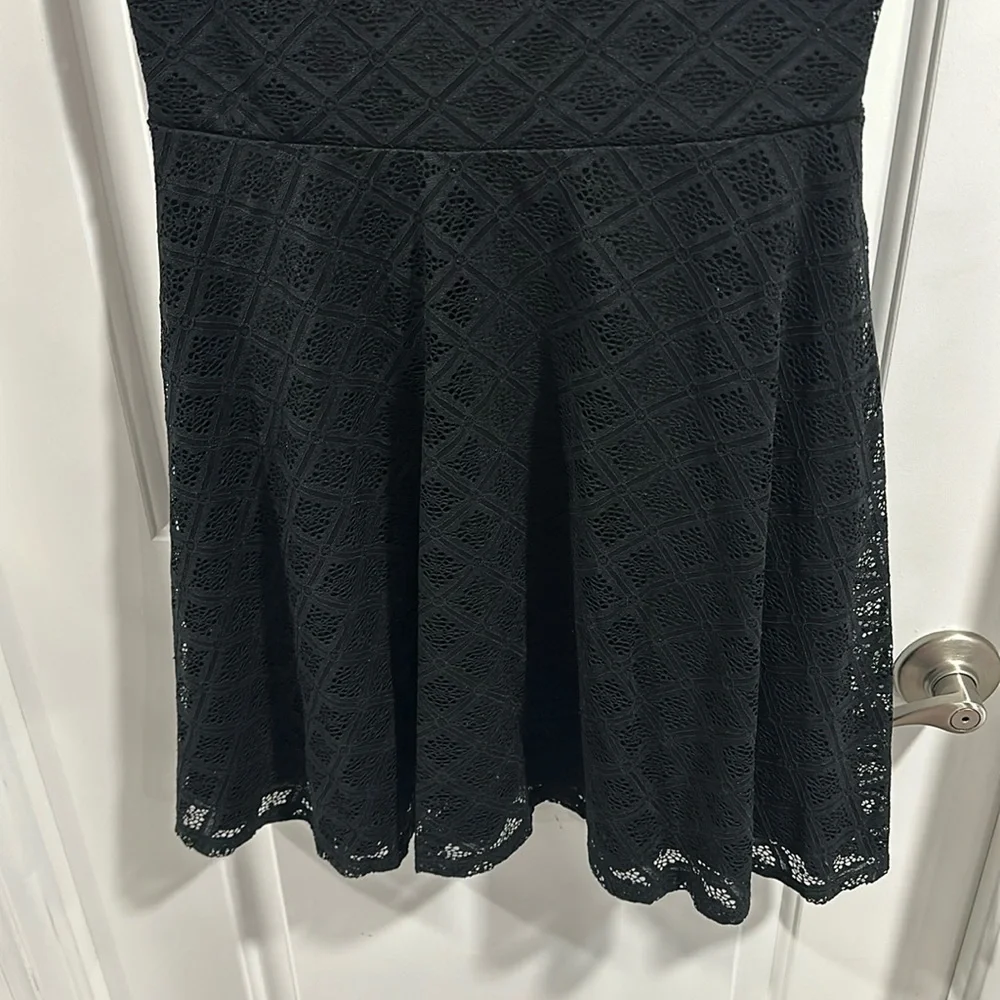 Xhilaration Black Lace Drop Waist Dress - Picture 3 of 5